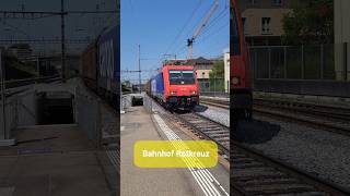 Güterzugsichtung beim Bahnhof Rotkreuz  Kanton Zug  Schweiz 2023  shorts [upl. by Kylie]