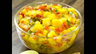 Mango Salsa  How to Make Mango Salsa  Mango Salsa Recipe [upl. by Winwaloe]