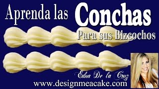 Como hacer Conchas Curso Basico de decoracion de Tortas en Español [upl. by Fitz10]