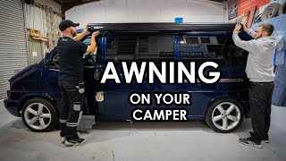 HOW TO PROFESSIONALLY FIT AN AWNING TO YOUR CAMPER Fiamma F45s on a VW T4 [upl. by Odnam544]