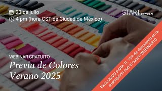 WEBINAR GRATUITO  Previa de Colores Verano 2025 [upl. by Novoj]