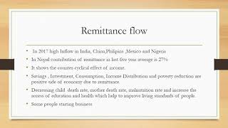 Remittance and its impact on Nepalese Economy [upl. by Salokin75]