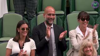 Zverev tries to tempt Pep Guardiola to Bayern Munich  Wimbledon 2024 [upl. by Lejna]