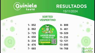 SORTEO VESPERTINO 15112024 [upl. by Acceb]