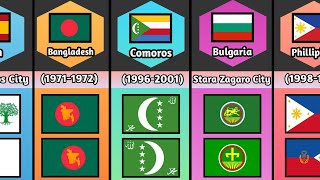 Two Sided Flags From Different Countries And States  Historic Flags  Info Data [upl. by Nalaf]