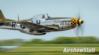 P51 Mustang Low Flybys Gathering of Warbirds 2017 [upl. by Winser]