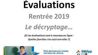 Décryptage des évaluations nationales 2019 [upl. by Gabel]