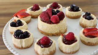 Mini Cheesecakes Recipe  How to Make Mini Cheesecakes [upl. by Nivek]