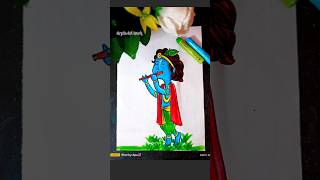 How to draw a little krishna  Lord Krishna drawing easy step by step with colour 😍✨ [upl. by Beberg850]