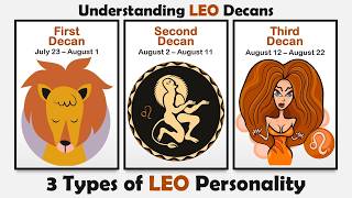 Different Types of Leo Personality  Understanding Leo Decans leo [upl. by Conias]