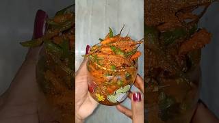 Salon chalne vala mooligajar aur hari mirch ka chatpata achar  trending easy shorts pickle [upl. by Yelsiap]