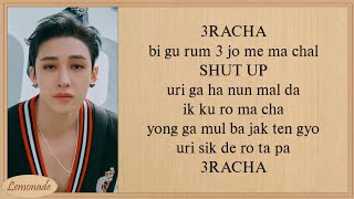 Stray Kids 3RACHA Easy Lyrics Bang Chan Changbin HAN [upl. by Sillig]