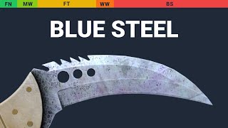 Talon Knife Blue Steel  Skin Float And Wear Preview [upl. by Einahteb]