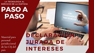 Como hacer una DECLARACION JURADA DE INTERESES  ACTUALIZADO 2020 [upl. by Aeduj330]