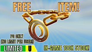 FREE INGAME LIMITED HOW TO GET THE GAMER CHAIN IN FREE UGC GAME OPERA GX EXCLUSIVE ITEM  ROBLOX [upl. by Lledor]