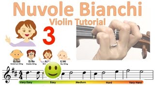 Ludovico Einaudi  Nuvole Bianche Sheet music and easy violin tutorial [upl. by Carlisle]