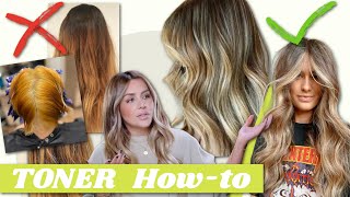 TONING MY BRASSY HAIR WITH WELLA T14 HOW TO [upl. by Ravel]