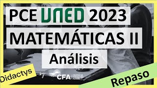 🚀MATEMÁTICAS II Análisis 2023 ▶️ PCE Selectividad UNED✔️20 PREGUNTAS TEST para Repasar [upl. by Anahcar]