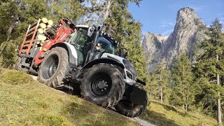 Holztransport in den Südtiroler Bergen Forst Südtirol [upl. by Jurgen]