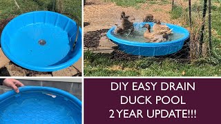 DIY Easy Drain Duck Pool 2 Year Update [upl. by Collimore634]