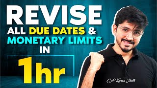 Revise all Due dates amp Monetary limits in 1hr  CA Inter GST Sep24  CA Karan Sheth taxkateacher [upl. by Nirat323]