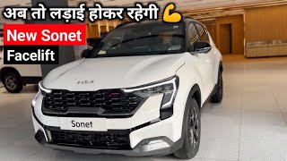 New Sonet Facelift 2024 Is Here 😍 KIA Sonet Top Model GT Line [upl. by Adall]