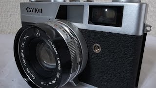 CANON CANONET QL19 with CANON LENS SE 45mm F19 [upl. by Eleynad]