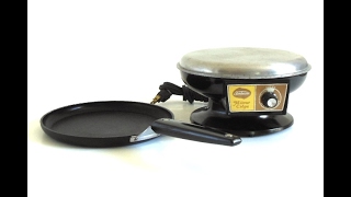 How to Make Crepes Sunbeam Msieur Crepe Maker Demo Instructions [upl. by Maurie]