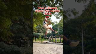 Cheat 720 Double kick taekwondo shortsfeed shorts [upl. by Eissirk]