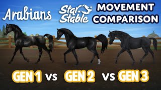 Comparison of all Arabian models  Side by side gaits  Star Stable Online⭐️ [upl. by Leumhs]