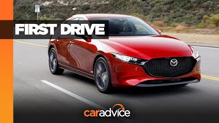 2019 Mazda 3 review FIRST DRIVE [upl. by Ailimaj]