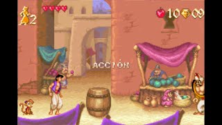 Aladdin Español de Game Boy Advance con el emulador Visual Boy Advance Gameplay [upl. by Nosloc]