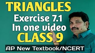 CLASS 9TRIANGLESEXERCISE 71AP NEW SYLLABUSNCERTMATHEMATICS [upl. by Sivle]