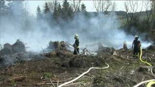 Feuerwehreinsatz Waldbrand in NetphenFrohnhausen [upl. by Anialed913]