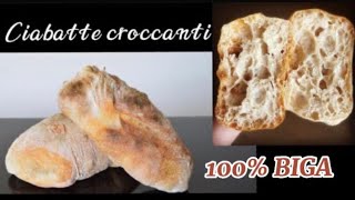 Ciabatte alveolate e croccanti ricetta con biga [upl. by Thgiwd420]