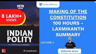 L3 Making of The Constitution  100Hour  Laxmikanth Summary  UPSC CSEIAS 2020  Sidharth Arora [upl. by Finah]