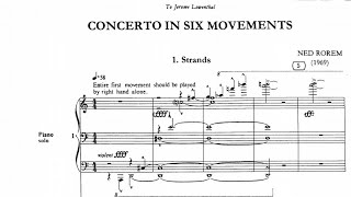 Ned Rorem  Piano Concerto in six movements audio  sheet music [upl. by Barbee278]