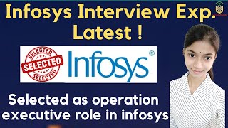 Infosys Interview Experience  Selected as Operation Executive Role  How to Crack Infosys Interview [upl. by Oirotciv]