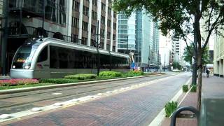 Houston Metro Rail HD trams in Houston 2010 [upl. by Eelyrag]