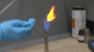 Calcium Chloride in Bunsen Flame reaction only [upl. by Anev]