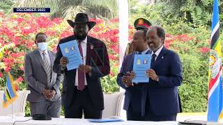 Somalia deposits her Instrument of ratification on the treaty of accession to the EAC [upl. by Romeon395]