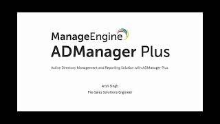 Active Directory Management and Reporting Solution with ADManager Plus [upl. by Suedaht]