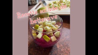 Recette salade de betterave à la pomme [upl. by Annawoj110]