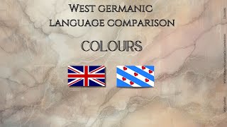 English and Frisian Comparison Colours  English Linguistics frisian [upl. by Ahsital]