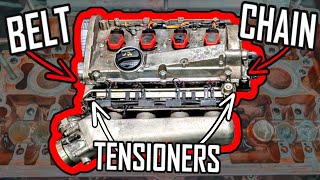 VW 18t 20vt Complete Timing Belt Timing Chain and Tensioner Replacement  How to Time a 18t [upl. by Raual]