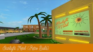 Roblox Bloxburg  Starlight Motel Retro Build [upl. by Notnert]