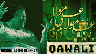 Ali Mola Ali Dam Dam  Nusrat Fateh Ali Khan Qalam  Best Qawwali  NFAK Quwali  Manqabat  viral [upl. by Bromleigh]