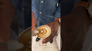 Wing tulip latte art coffeeart coffee trending latteart viralvideo coffeelatteart barista [upl. by Assenov]