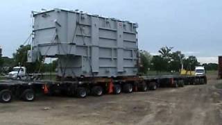 Heavy Hauling  ITC Midwest Transmission Company Perkins Vics Heavy Hauling a 350000 Transformer [upl. by Melone]