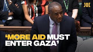 David Lammy confirms UK will undo Conservative funding cuts to Gaza aid agency [upl. by Reider]